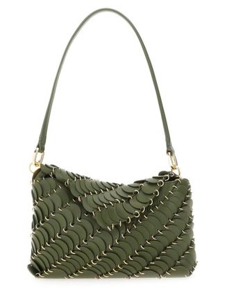 Paco Rabanne Calfskin Shoulder Bag With Overlapping Leather Scales
