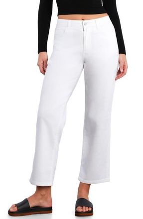 HINT OF BLU Ankle Straight Leg Jeans in White at Nordstrom, Size 26