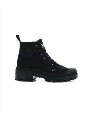Palladium Womens Pallabase Twill Boots In Black