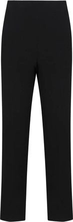 Emporio Armani Elegante Broeken in Cr&ecirc;pe - Dames - Straight fit broeken - Zwart - XS - Polyester - Broeken