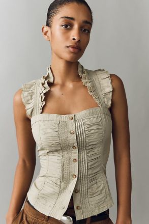 Pilcro Sleeveless Structured Blouse