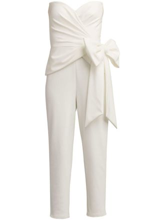 Tadashi Shoji Jumpsuit met strikdetail - Wit