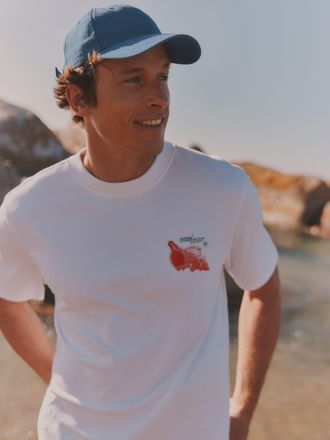 Fat Face FatFace MCS Relaxed Fit White Seaweed Graphic Tshirt