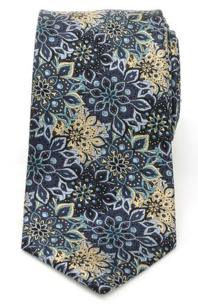 Cufflinks Inc. Kaleido Floral Navy Tan Silk Tie at Nordstrom