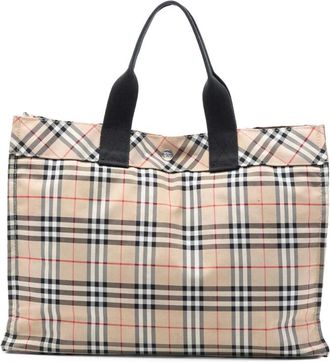 Burberry Pre-owned Tote Bags, female, Beige, Size: ONE SIZE Pre-owned Tote Bag