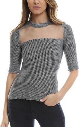 Acne Studios Grey Mesh Panel Knit Jumper Size L