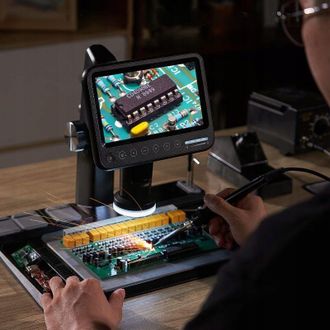 OEM Microscopio Digital Aumento 1600x 12mp Pantalla 28 Led Hd Ips 10 32gb Sd