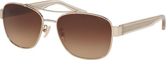 Coach Brown Gradient Pilot Ladies Sunglasses HC7064 926513 56