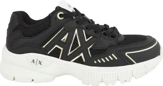 A|X Armani Exchange Zwarte Sneaker Polyester - Dames - Sneakers - Zwart - 39 EU - Polyester - Schoenen