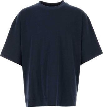 Dries Van Noten Midnight Blue Cotton Heno Oversize T Shirt
