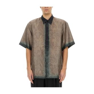 Dries Van Noten Silk Short Sleeve Shirt - male - Dries Van Noten - Short Sleeve Shirts - Multicolor - L - Shirts