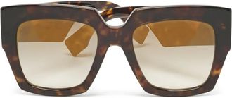 Fendi 2020s zonnebril met vierkant montuur - Bruin