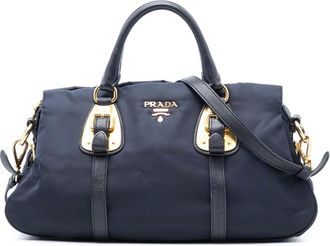 Prada Pre-owned Handbags, female, Blue, Size: ONE SIZE Pre-owned Top Handle Bag