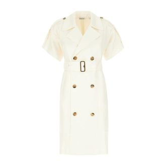Burberry Dames, Jurken, Beige, Maat: 2XS Viscose