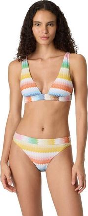 Missoni Bralette Bikini With D&eacute;grad&eacute; Zigzag Pattern in Multicoloured at Nordstrom, Size 42 It
