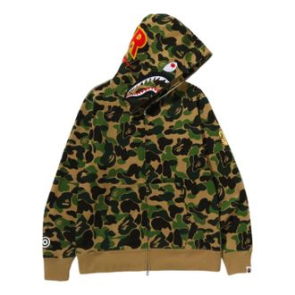 A Bathing Ape ABC Camo 2nd Shark Full Zip Hoodie Green 1M30-115-008-GRN