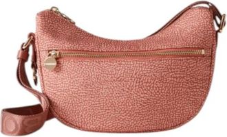 Borbonese Mini Nylon Schoudertas in Lipstick - Dames - Schoudertassen - Roze - ONE Size - Nylon - Tassen