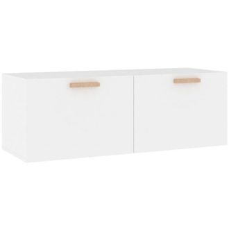 vidaXL Vidaxl - Armario De Pared Madera Contrachapada Blanco 100x36,5x35 Cm