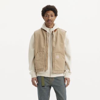 Levi's Sansome Vest - Mens - 2XS - Beige / TigerS Eye