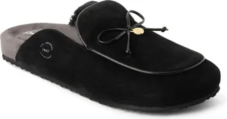 Dearfoams Womens Falan Genuine Suede Scuff Slippers