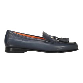 Santoni Loafers, male, Blue, Size: 10 1/2 US Loafers with tassels