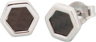 Firetti Paar Ohrstecker »Schmuck Geschenk Ohrschmuck Sechseck« Made in Germany - mit Carbon