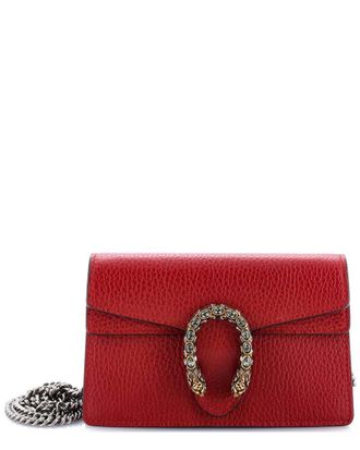Gucci Red Sheep Leather Dionysus Bag Super Mini (Authentic Pre-Loved)
