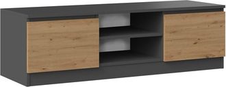 OEM Mueble De Tv Moderno De 120 Cm, Antracita/roble Artesanal - Soporte Para Tv, Dise&ntilde;o Funcional, F&aacute;cil Montaje