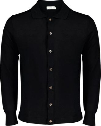 Autore Cardigan Freeman In Lana Merino - Heren - Vesten - Zwart - S - Wol - Truien & Vesten