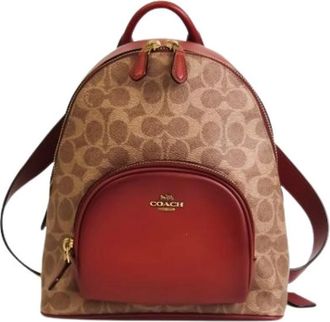 Coach Pre-owned Leren Rugzak - Dames - Vintage Rugzakken - Bruin - ONE Size - Leer - Vintage
