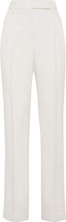 Brunello Cucinelli Off White Tailored Trousers, Brand Size 44 (US Size 10)