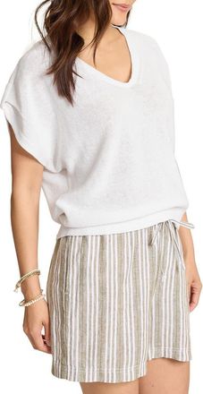 Tommy Bahama Lakes Edge Linen & Cotton Blend Sweater in White at Nordstrom, Size X-Small