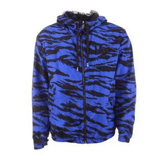 Dolce & Gabbana Light Jackets, male, Blue, Size: M Sports Hooded Jacket