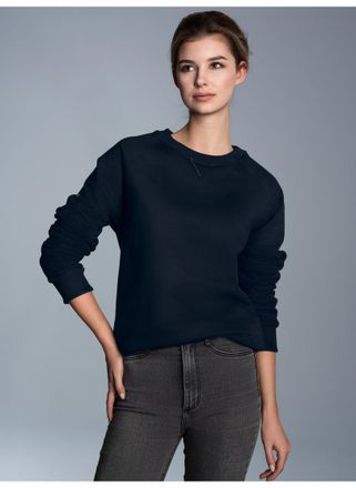 Trigema Sweatshirt TRIGEMA TRIGEMA Sweatshirt mit angerauter Innenseite, Damen, Gr. XL, blau (navy), 70% Baumwolle, 30% Polyester, Basic, Sweatshirts Sweatshi