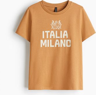 H&M T-Shirt aus Baumwolle - Orange