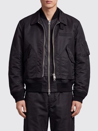 sacai Bomber in nylon e cotone antivento con collo classico e tasche con patta