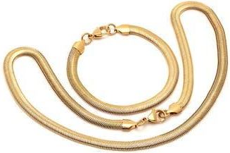 HMY Jewelry Wavy Chain Bracelet and Necklace Set in Yellow at Nordstrom Rack