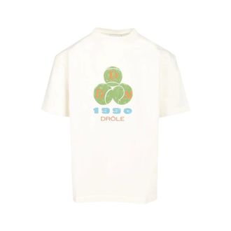 Dr&ocirc;le de Monsieur Graphic Print T-Shirt - male - Drole de Monsieur - T-Shirts - White - XL - Tops