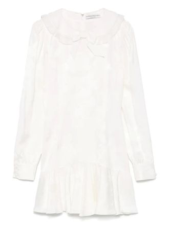 Alessandra Rich Jacquare mini dress - White