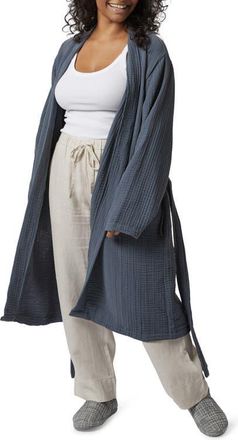 Parachute Gender Inclusive Cloud Cotton Robe in Dusk at Nordstrom, Size Medium