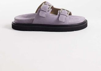 WALK LONDON Walk London - Budapest - Sandali con doppio cinturino in camoscio viola