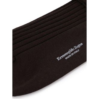 Ermenegildo Zegna Mens Brown Wool Socks Clothing