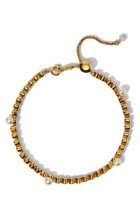 Nadri Esme Faux Pearl Bracelet in Gold at Nordstrom