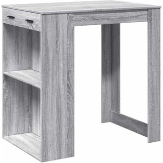 vidaXL Tavolo da Bar Grigio Sonoma 102x70x103,5 cm in Truciolato - Vidaxl