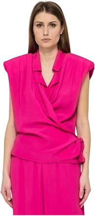 Federica Tosi Tops - Dames - Tops zonder mouwen - Roze - 2XL - Tops
