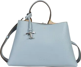 Tod's Tods, Handbags, female, Blue, Size: ONE SIZE Hammered Leather Bag