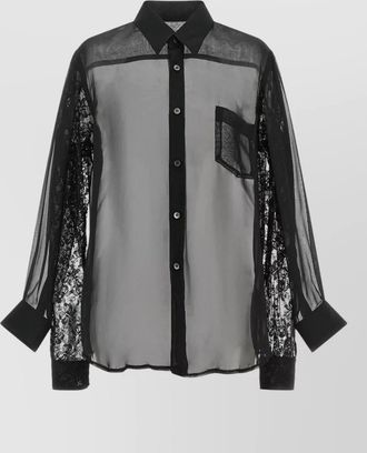 Comme Des Gar&ccedil;ons lace double sleeve shirt