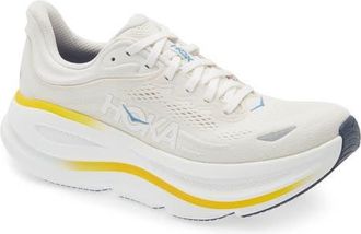 Hoka One One Bondi 9 Running Shoe in White /Grout at Nordstrom, Size 11.5