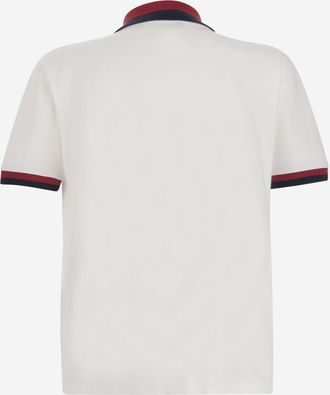 Gucci Boys Stretch Cotton Pique Polo Shirt White T-shirts And Polos