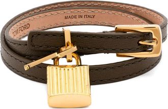 Tom Ford Bracciale con lucchetto - Verde